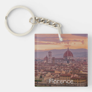 Sunset over Florence, Italy Keychain