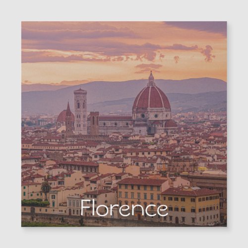 Sunset over Florence Italy Magnet