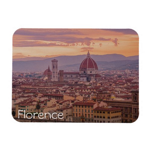 Sunset over Florence Italy Magnet