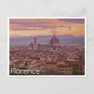 Sunset over Florence, Italy Postcard