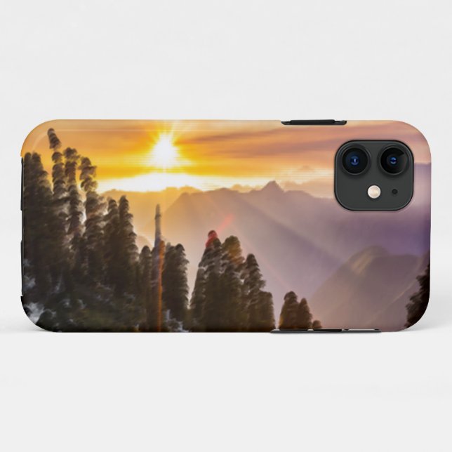 Sunset over forest Case-Mate iPhone case (Back (Horizontal))