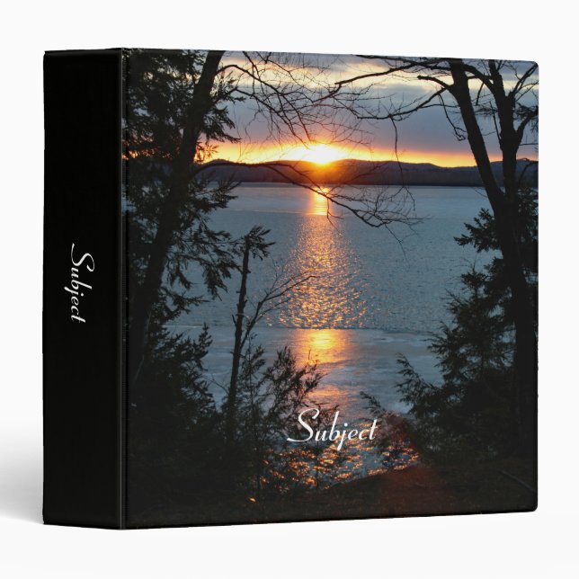 Sunset Over Forest Lake Binder (Front/Spine)