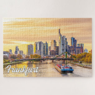 Sunset Over Frankfurt, Germany Jigsaw Puzzle