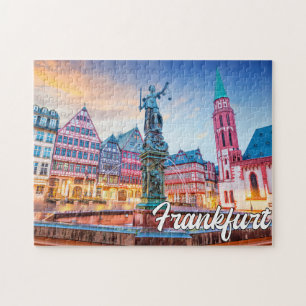 Sunset Over Frankfurt, Germany Jigsaw Puzzle