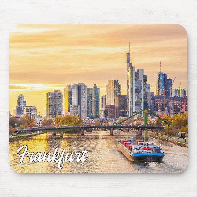 Sunset Over Frankfurt, Germany Mouse Pad (Front)