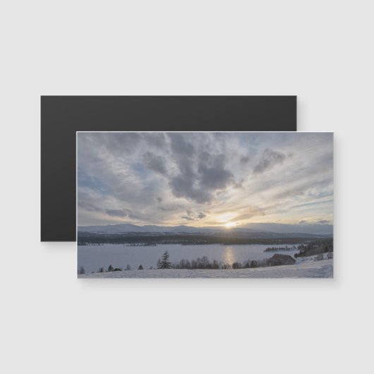 Sunset over frozen lake (Front/Back)