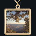 Sunset over Grand Canyon Gold Plated Necklace<br><div class="desc">The sun sets over Grand Canyon's North Rim.</div>
