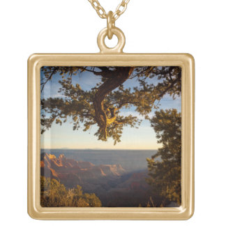Sunset over Grand Canyon Gold Plated Necklace