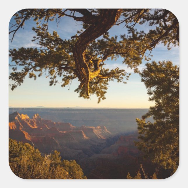 Sunset over Grand Canyon Square Sticker (Front)
