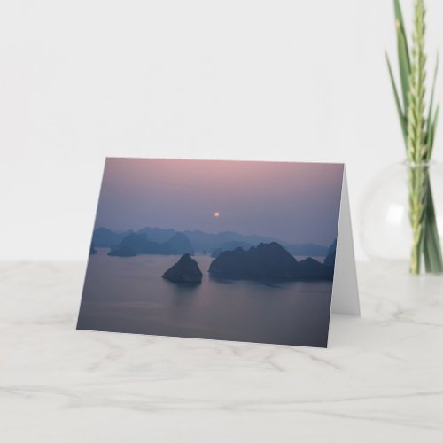 Sunset over Halong Bay _ Vietnam Asia Card