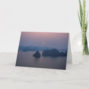 Sunset over Halong Bay - Vietnam, Asia Card