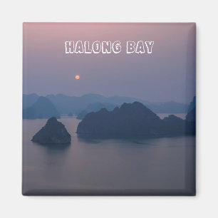 Sunset over Halong Bay - Vietnam, Asia Magnet