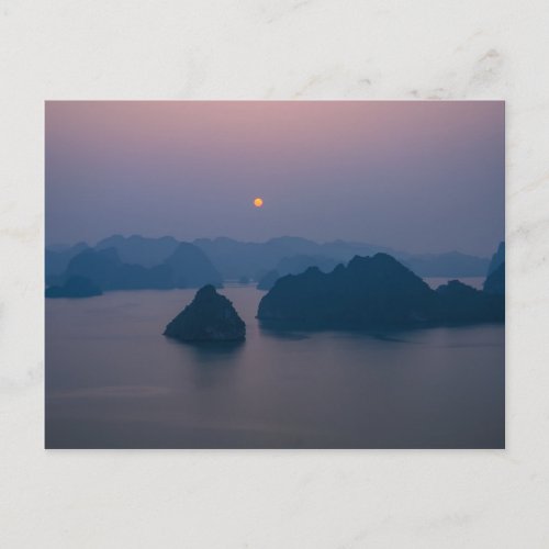 Sunset over Halong Bay _ Vietnam Asia Postcard