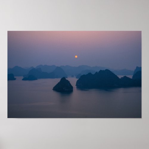 Sunset over Halong Bay _ Vietnam Asia Poster