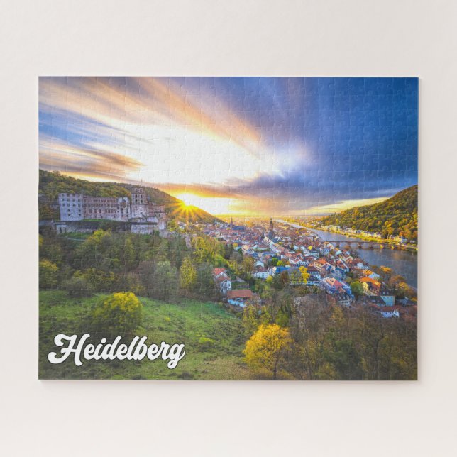 Sunset Over Heidelberg, Germany Jigsaw Puzzle (Horizontal)