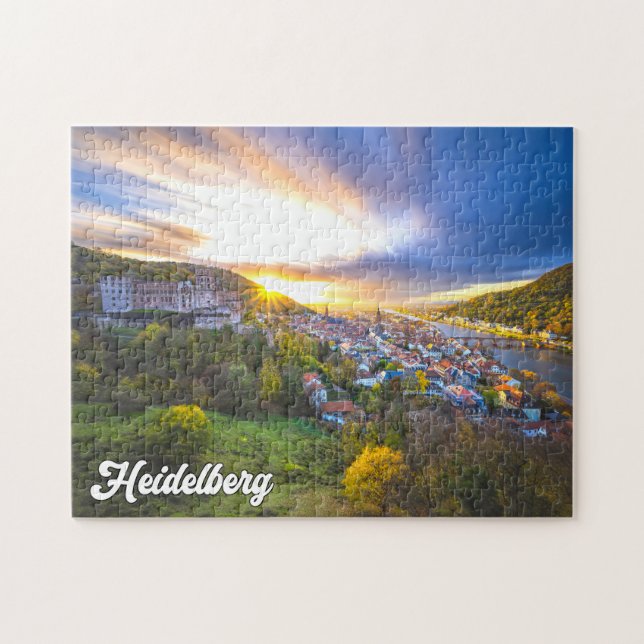 Sunset Over Heidelberg, Germany Jigsaw Puzzle (Horizontal)