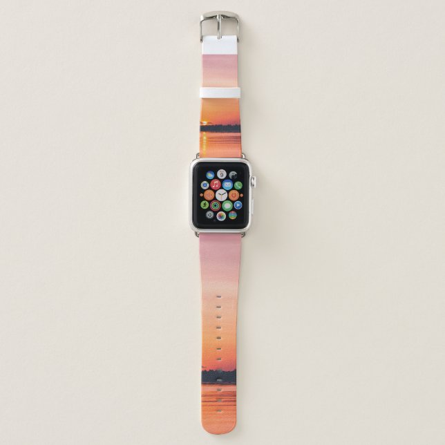 SUNSET OVER HORIZON APPLE WATCH BAND (Front)