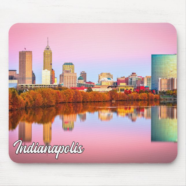 Sunset Over Indianapolis, Indiana, United States Mouse Pad (Front)