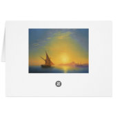Sunset over Ischia Ivan Aivazovsky seascape waters Cards (Back Horizontal)