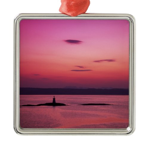 Sunset over Isle of Skye, from Mallaig, Metal Ornament