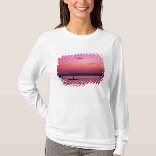 Sunset over Isle of Skye, from Mallaig, T-Shirt (Front)