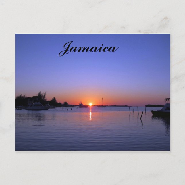 SUNSET OVER JAMAICA POSTCARD (Front)