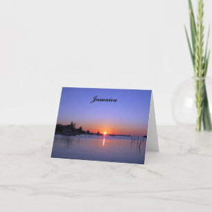 SUNSET OVER JAMAICA THANK YOU CARD