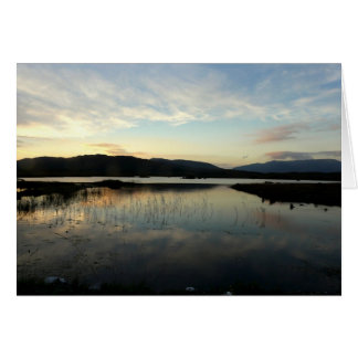 Sunset over lake, County Galway, Ireland Cards