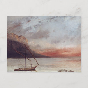 Sunset over Lake Leman, 1874 Postcard