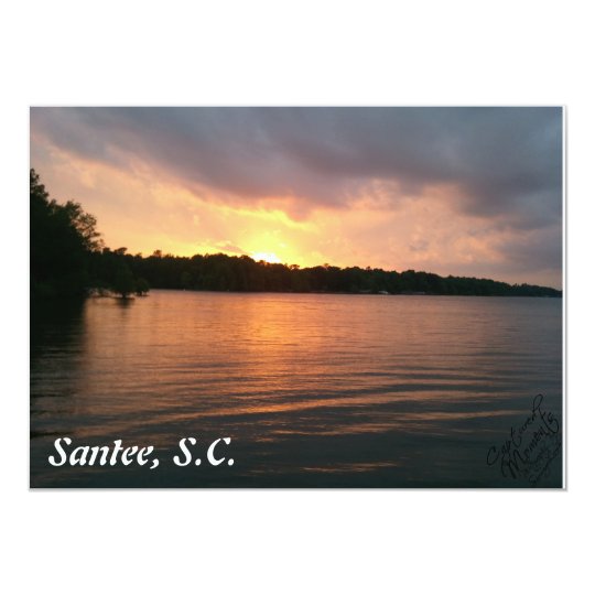 Sunset Over Lake Marion - Invitation