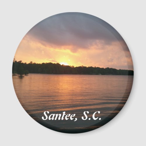 Sunset over Lake Marion Santee SC Magnet