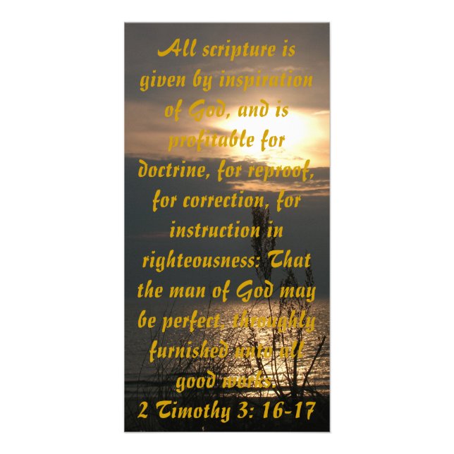 Sunset over Lake Michigan Print or Bible Bookmark Card (Front)