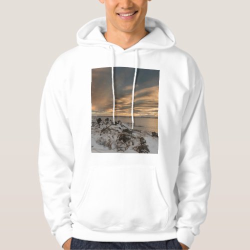 Sunset over lake Myvatn Iceland Hoodie