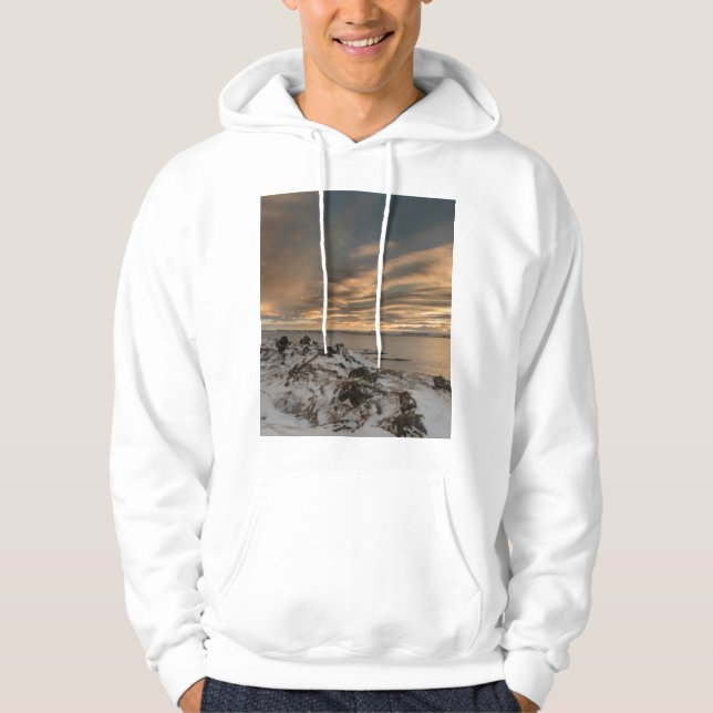 Sunset over lake Myvatn, Iceland Hoodie (Front)