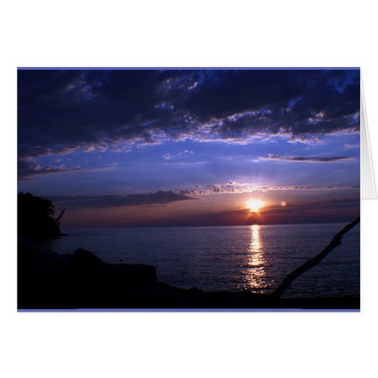 Sunset over Lake Ontario Cards (Front Horizontal)