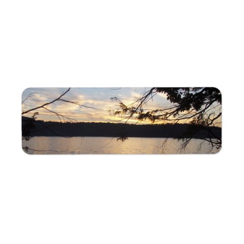 Sunset over lake return address labels