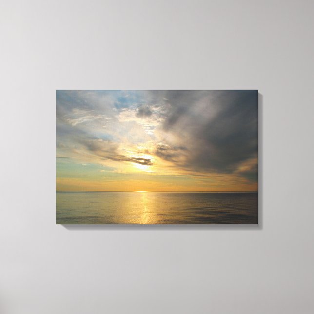 Sunset Over Lake Superior — The Breakers Canvas Print (Front)