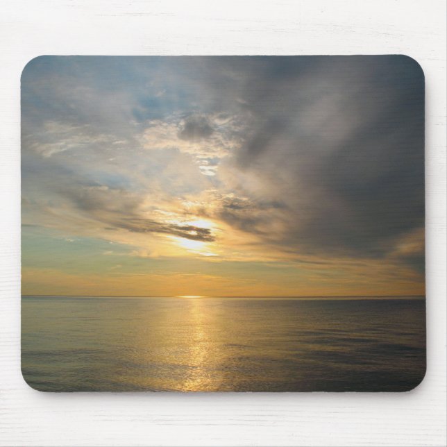 Sunset Over Lake Superior — The Breakers Mouse Pad (Front)