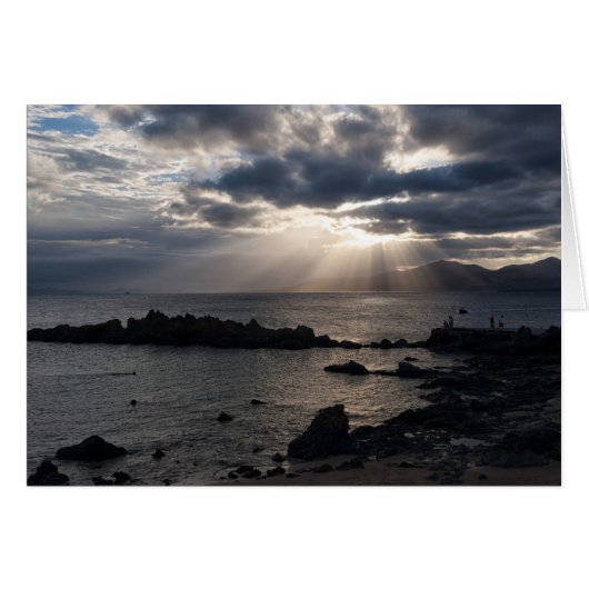 Sunset over Lanzarote Cards (Front Horizontal)