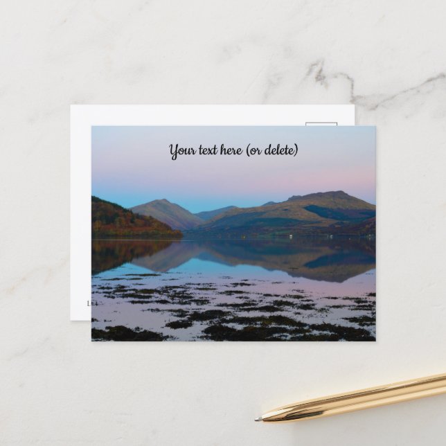 Sunset over Loch Fyne, Scotland Postcard (Front/Back In Situ)
