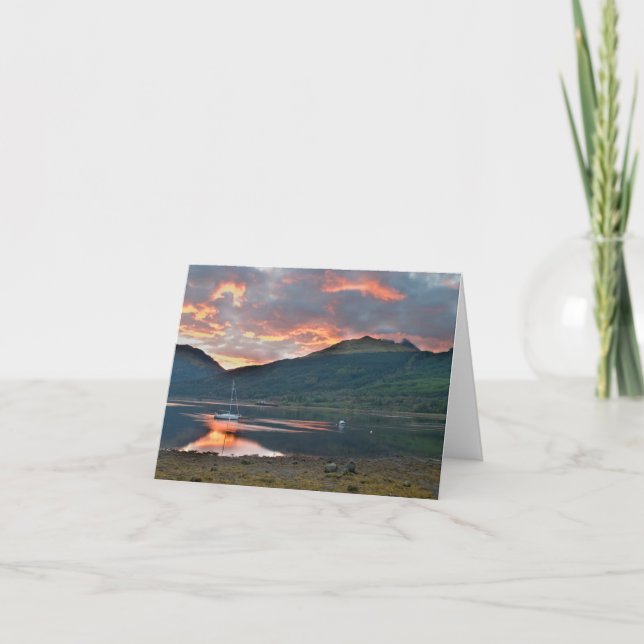 Sunset over Loch Long, Arrochar Greeting card (Front)