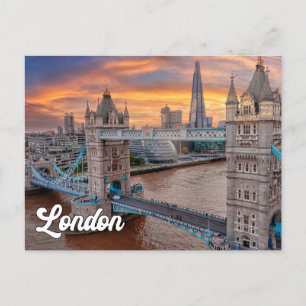 Sunset Over London, England, United Kingdom Postcard