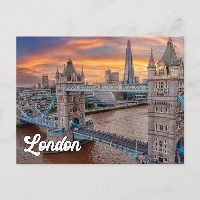 Sunset Over London, England, United Kingdom Postcard (Front)