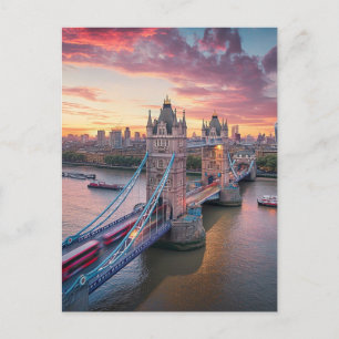 Sunset over London Postcard