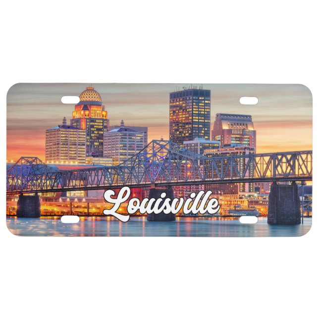 Sunset Over Louisville, Kentucky, USA License Plate (Front)