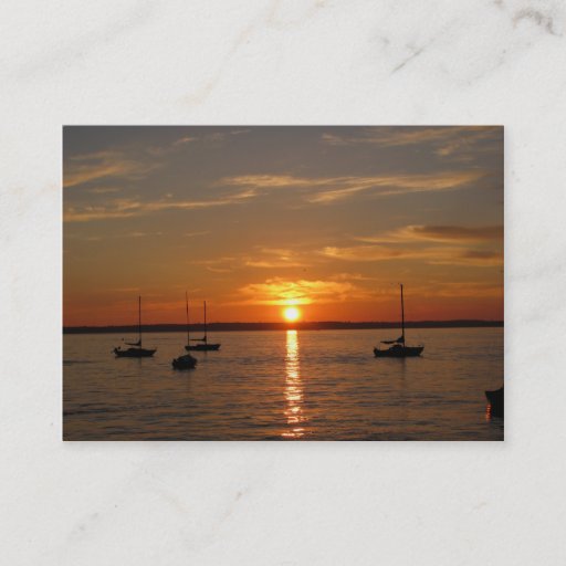 Customizable Sunset Over Lummi Island Business Cards