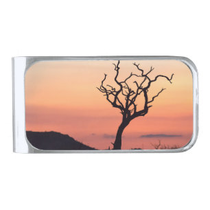 Sunset over Madikwe Silver Finish Money Clip