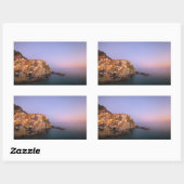 Sunset over Manarola village in Cinque Terre Rectangular Sticker (Sheet)