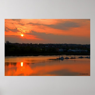 Sunset Over Medway Print