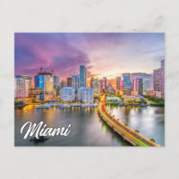 Sunset Over Miami, Florida, United States
